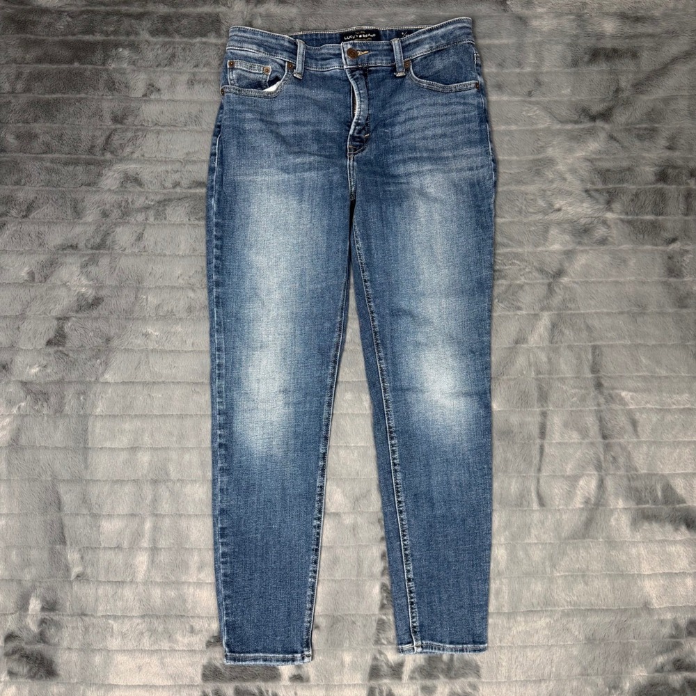 Lucky Brand Bridgette Skinny Jeans Womens 8/29 Ankle High Rise Medium Wash Blue